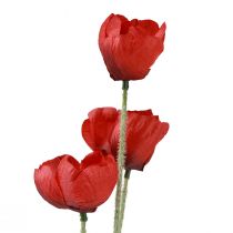 Article Fleurs artificielles coquelicot rouge 50cm