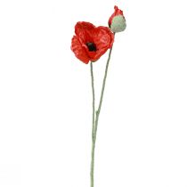 Article Fleurs artificielles coquelicot rouge 67cm