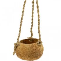 Article Bol suspendu coco, bol végétal naturel, panier suspendu Ø8cm L55cm