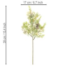 Article Branche de Conifère Artificielle avec Pommes de Pin 39 cm 4 Pièces