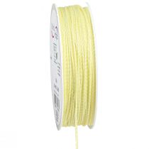 Article Cordon jaune avec cordon décoratif en mica irisé 15mm 50m