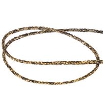 Article Corde brillante en polyester noir et or 3 mm x 20 m pour décoration et emballage cadeau