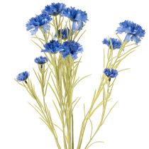 Article Fleurs artificielles bleuet pour une décoration de salon élégante et estivale, 68 cm, lot de 4