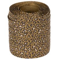 Article Kräuselband en Coton Motif Léopard 10mm x 100m