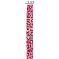 Article Ruban décoratif à motifs léopard rose pour paquets cadeaux et bricolage 10 mm x 100 m