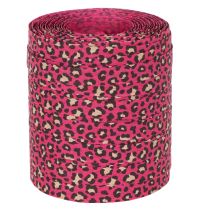 Article Ruban décoratif à motifs léopard rose pour paquets cadeaux et bricolage 10 mm x 100 m