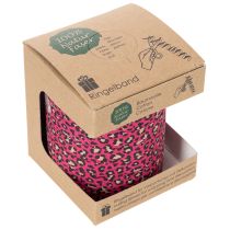Article Ruban décoratif à motifs léopard rose pour paquets cadeaux et bricolage 10 mm x 100 m