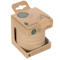 Article Ruban froncé en fibre naturelle beige 10 mm x 100 m