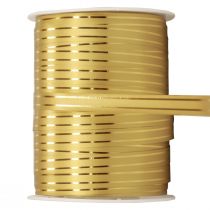 Ruban de curling ruban cadeau or avec rayures dorées 10mm 250m