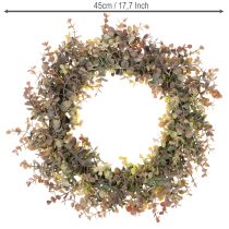 Article Krantz décoratif en eucalyptus artificiel rond 45 cm pour automne