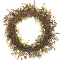 Article Krantz décoratif en eucalyptus artificiel rond 45 cm pour automne