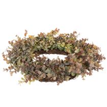 Article Krantz décoratif en eucalyptus artificiel rond 45 cm pour automne
