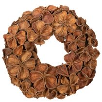 Article Couronne décorative en lotus séché 35 cm