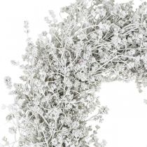 Article Couronne de Noël lin blanc couronne de fleurs séchées Ø34cm