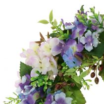 Guirlande hortensias / baies violette Ø30cm