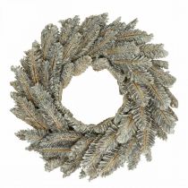 Cônes de couronne décorative Couronne de l&#39;Avent couronne de porte blanche, pailletée Ø35cm