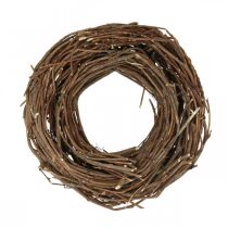 Déco Couronne Vigne Ø25cm Marron Naturel couronne de brindilles décoration de table