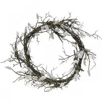 Couronne décorative chatons de saule artificiel décoration de table Pâques Ø26cm
