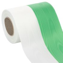 Article Ruban moiré pour couronne, 125 mm x 25 m, vert et blanc, ruban tissé en taffetas, ruban national, ruban décoratif