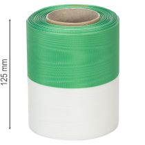 Article Ruban décoratif vert-blanc en moiré 125 mm x 25 m pour décoration et créations