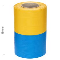 Article Ruban décoratif moiré bleu et jaune 150 mm – Décoration et loisirs créatifs