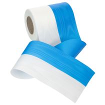 Article Ruban décoratif moiré bleu et blanc 125 mm – Idéal pour couronnes et décorations