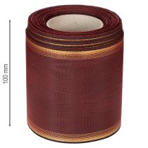Article Ruban couronne bordeaux 100mm décoration mariage taffetas moiré