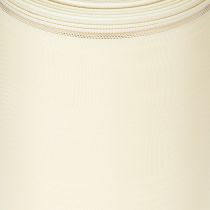 Article Ruban crème pour couronne, bord doré, en satin fin, 125 mm de large, 25 m de long - Imperméable, idéal pour l'impression numérique et respectueux de l'environnement