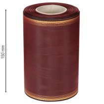 Article Ruban couronne Moiré 150mm Décoration ruban taffetas Bordeaux
