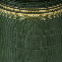 Article Ruban moiré pour couronne, 150 mm, vert foncé bordé de perles dorées, tissage taffetas, rouleau de 25 m pour la décoration et le design