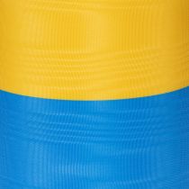 Article Ruban moiré bleu et jaune en forme de couronne, 100 mm, ruban national, ruban de club, ruban décoratif, ruban de deuil festif, acétate