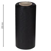 Article Ruban noir pour couronne, 200 mm x 25 m, résistant aux intempéries et imprimable, idéal pour les compositions florales funéraires.