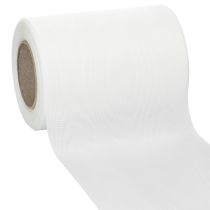 Article Ruban blanc pour couronne, 125 mm, 25 m, ruban décoratif pour cérémonie funéraire et décoration de tombe