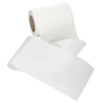 Article Ruban blanc pour couronne, 125 mm, 25 m, ruban décoratif pour cérémonie funéraire et décoration de tombe