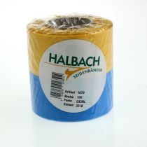 Article Ruban moiré bleu et jaune en forme de couronne, 100 mm, ruban national, ruban de club, ruban décoratif, ruban de deuil festif, acétate