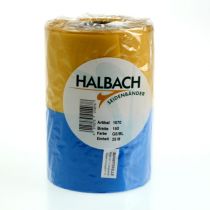 Article Rubans moirés pour couronnes de 150 mm, bleus et jaunes - rubans de deuil et décoratifs haut de gamme, pour les célébrations, rubans pour nœuds