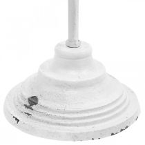 Article Porte-couronne blanc shabby chic 1 crochet H76cm