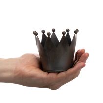Article Couronne décorative en métal noir 10 cm pour la maison