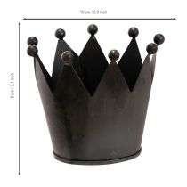 Article Couronne décorative en métal noir 10 cm pour la maison