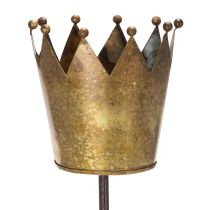 Article Couronne décorative sur tige en métal doré vintage 73 cm