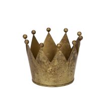 Article Couronne décorative en métal doré 11cm pour table et Noël