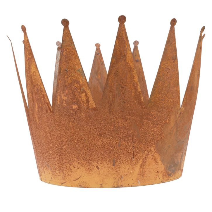 Article Cache-pot rouille bol décoratif couronne décorative en métal vintage Ø30cm