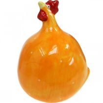 Poulet Décoratif en Céramique, Décoration de Pâques Poulet Amusant H10.5cm Assortiment de 6pcs