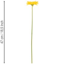 Article Fleurs artificielles Gerbera jaune soleil 47 cm - Lot de 6