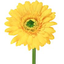 Article Fleurs artificielles Gerbera soleil jaune fleur de jardin 47cm