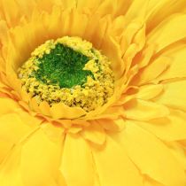 Article Fleurs artificielles Gerbera soleil jaune fleur de jardin 47cm