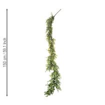 Article Guirlande décorative artificielle Eucalyptus en plastique vert 150 cm