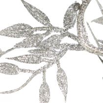 Article Guirlande artificielle guirlande de feuilles de fougère à paillettes argentées 180cm 3 pcs