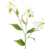 Article Kunststoff Gloriosa artificielle blanche et jaune 80 cm set de 3