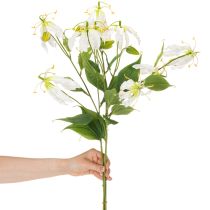Article Kunststoff Gloriosa artificielle blanche et jaune 80 cm set de 3
